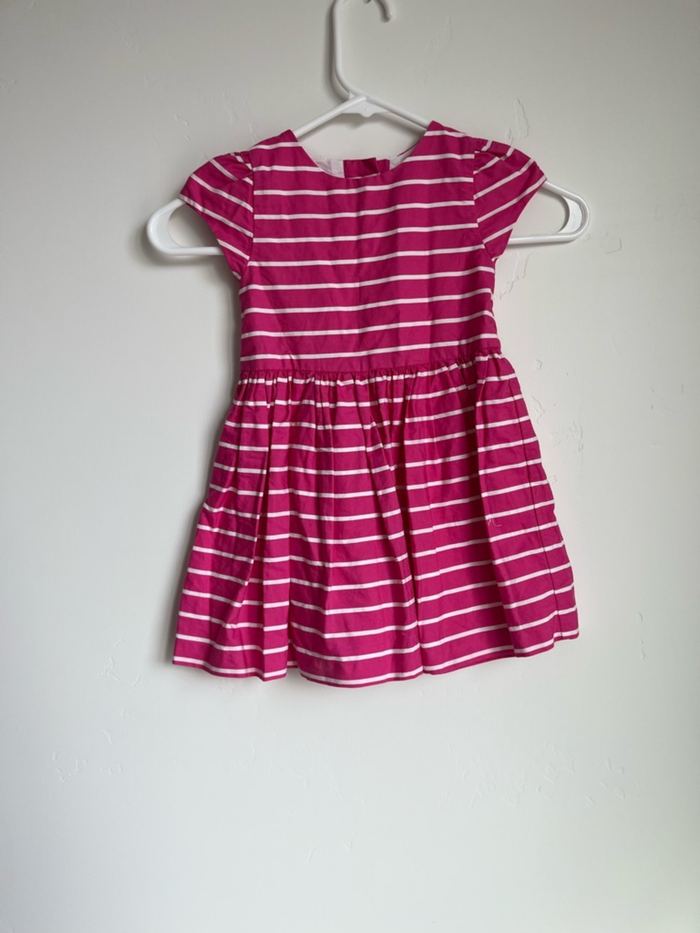 Ralph Lauren Pink and White Striped Fit-and-Flare Dress
